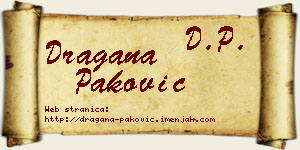 Dragana Paković vizit kartica